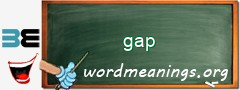 WordMeaning blackboard for gap